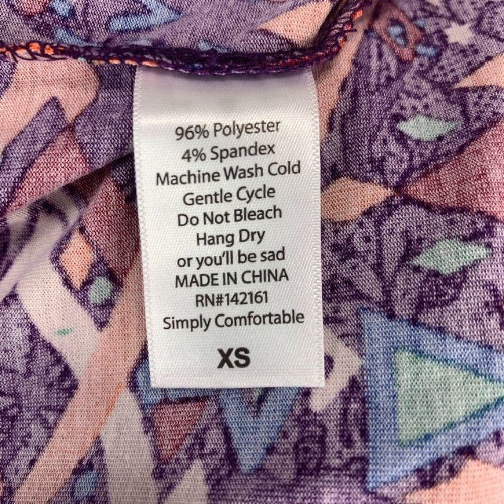 LuLaRoe Geometric Print Julia Dress Colorful XS - Picture 7 of 7